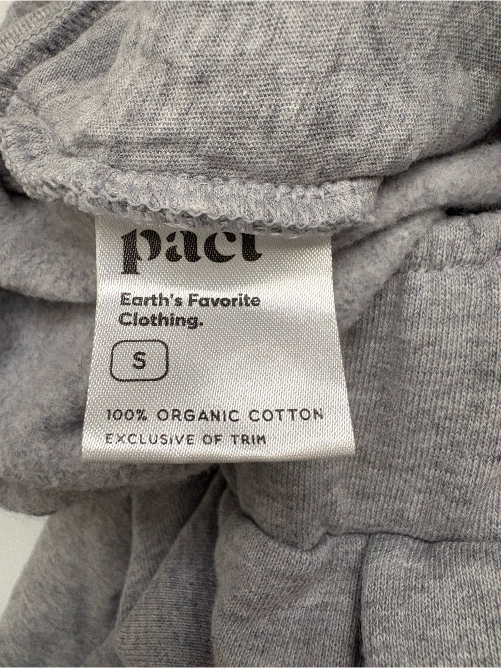 Pact Airplane Collection Joggers Grey Embroidered Paper Airplane Heart Size S - Picture 7 of 12